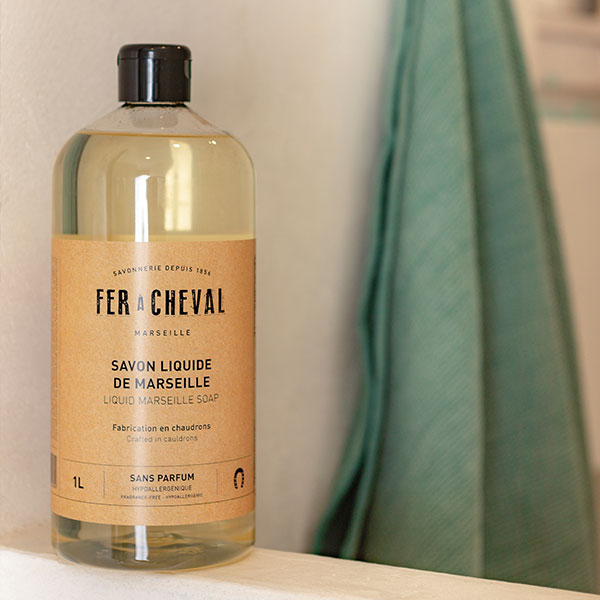 Savon Liquide de Marseille Sans Parfum 1L - Ambiance - Savonnerie Fer à Cheval