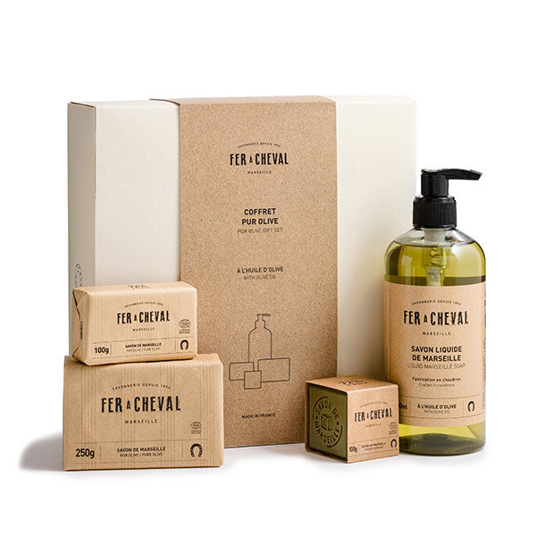Coffret 100% Pur Olive - Savonnerie Fer à Cheval