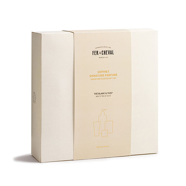 Coffret Signature Parfumé Thé Blanc & Yuzu - Ambiance - Savonnerie Fer à Cheval