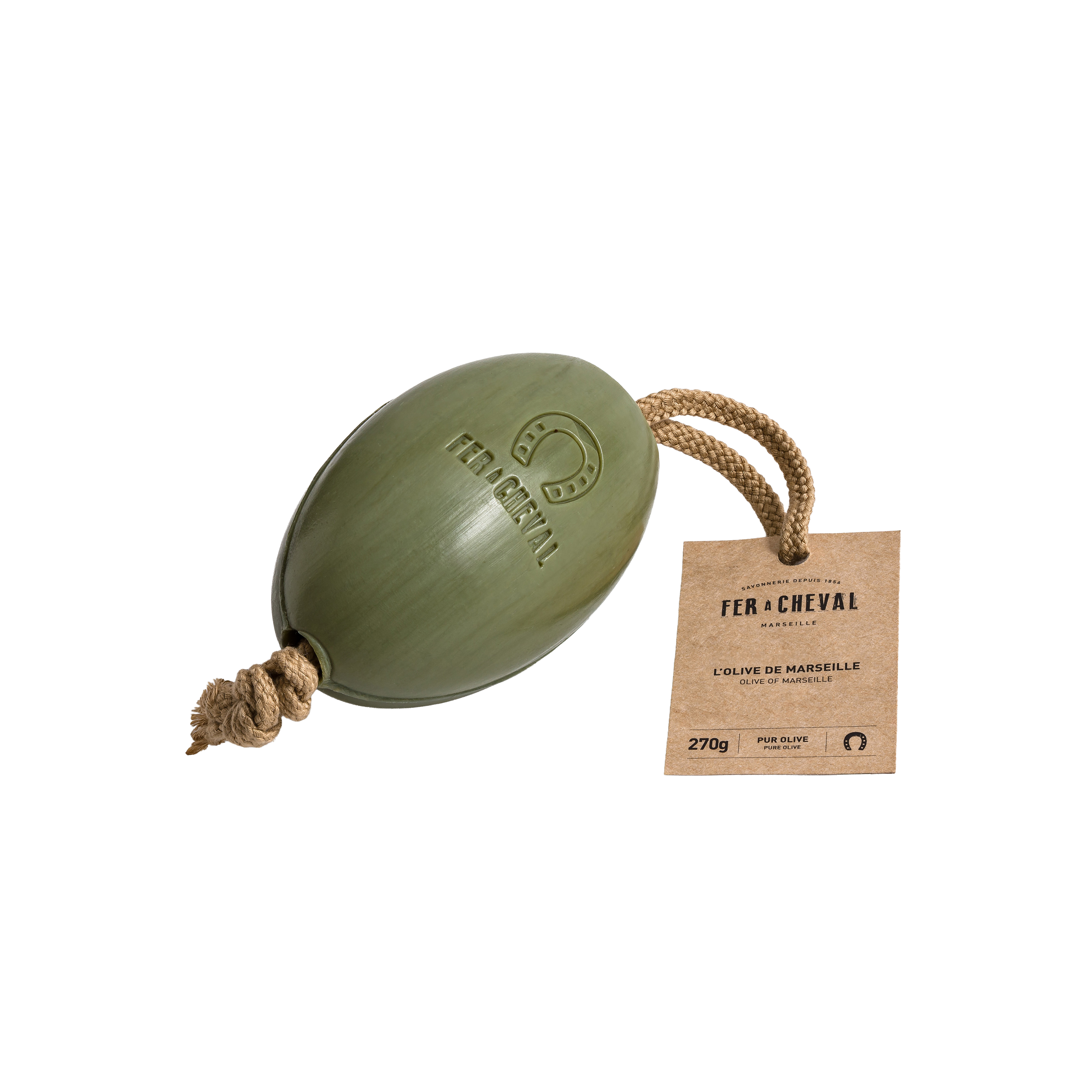 "L'Olive" Pur Olive 270g - Ambiance2 - Savonnerie Fer à Cheval