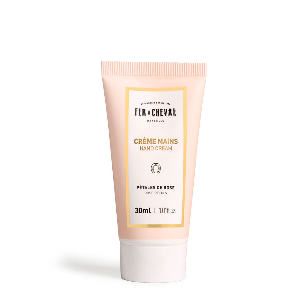 Crème Mains Parfumée Pétales de Rose 30ml - Savonnerie Fer à Cheval