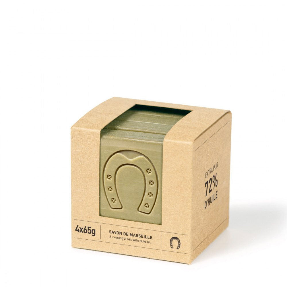 Cube Tranché Pur Olive 4x65g - Savonnerie Fer à Cheval