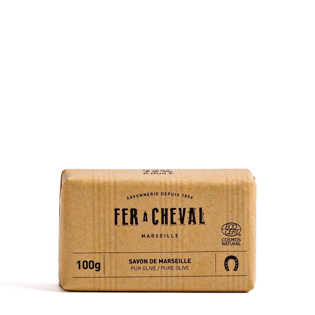 Savon de Marseille Savonnette Pur Olive 100g - Savonnerie Fer à Cheval