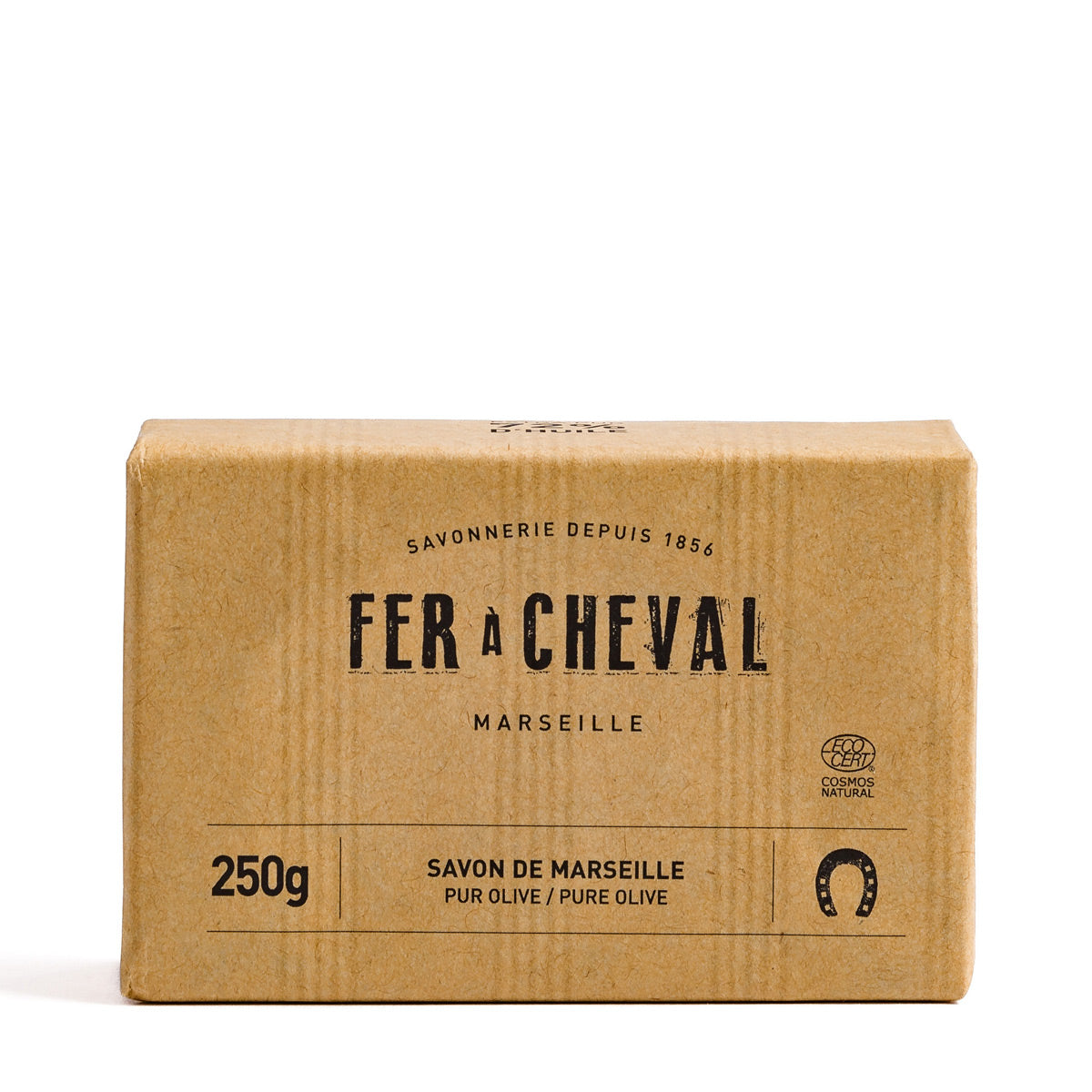 Savon de Marseille Savonnette Pur Olive 250g - Savonnerie Fer à Cheval