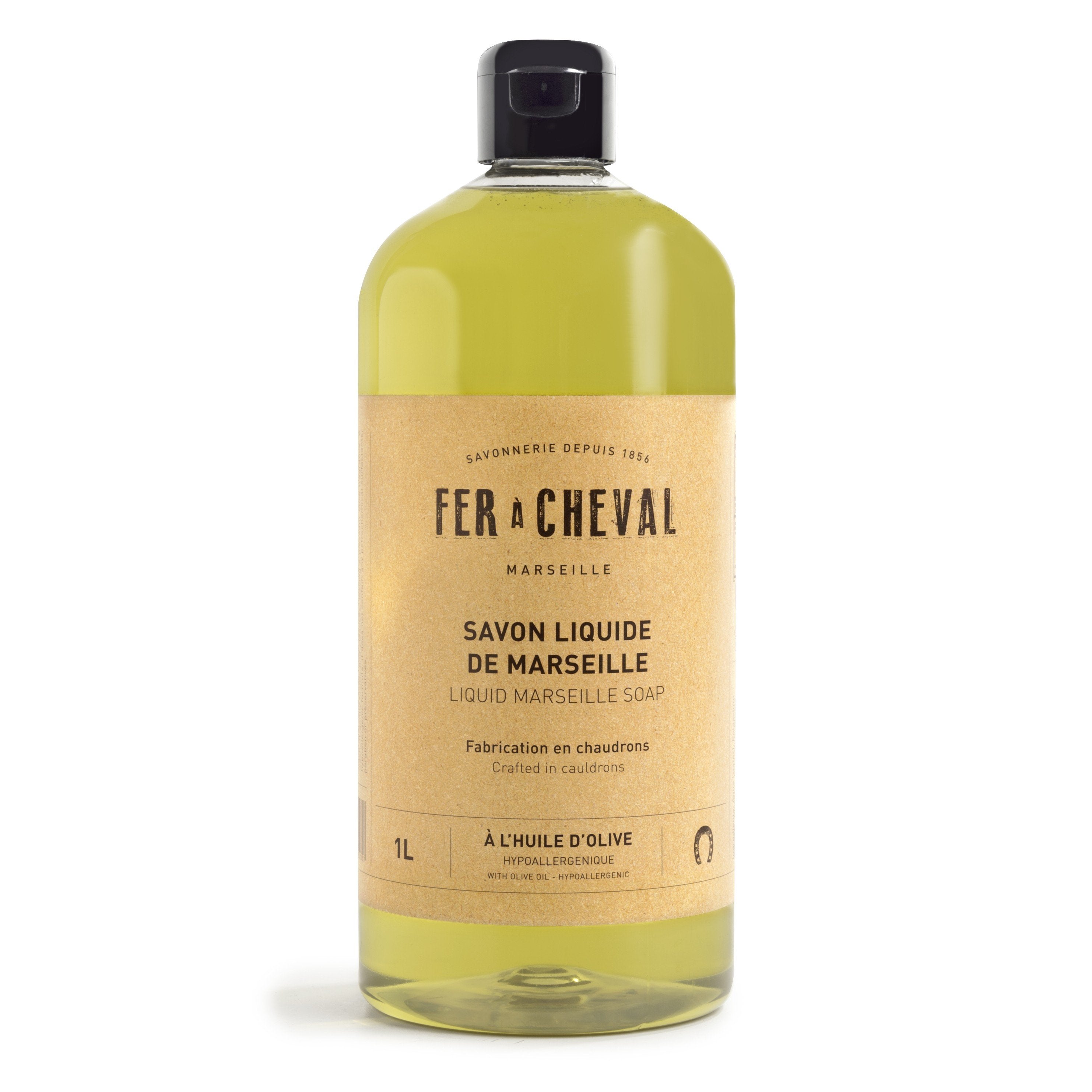 Savon Liquide de Marseille à l'Huile d'Olive 1L - Savonnerie Fer à Cheval