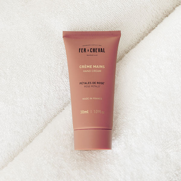 Crème Mains Parfumée Pétales de Rose 30ml - Ambiance - Savonnerie Fer à Cheval