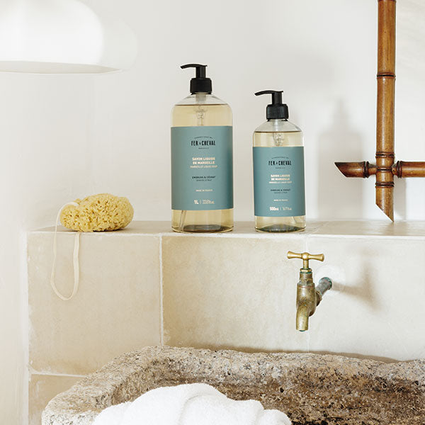 Savon Liquide de Marseille Embruns & Cédrat 1L - Ambiance - Savonnerie Fer à Cheval