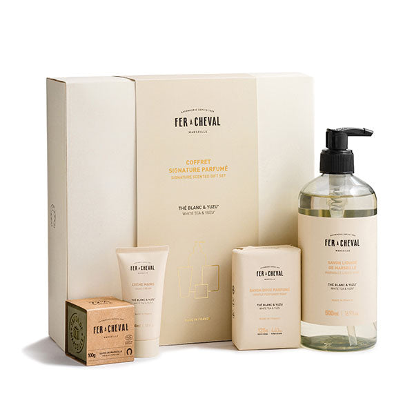 Coffret Signature Parfumé Thé Blanc & Yuzu - Savonnerie Fer à Cheval