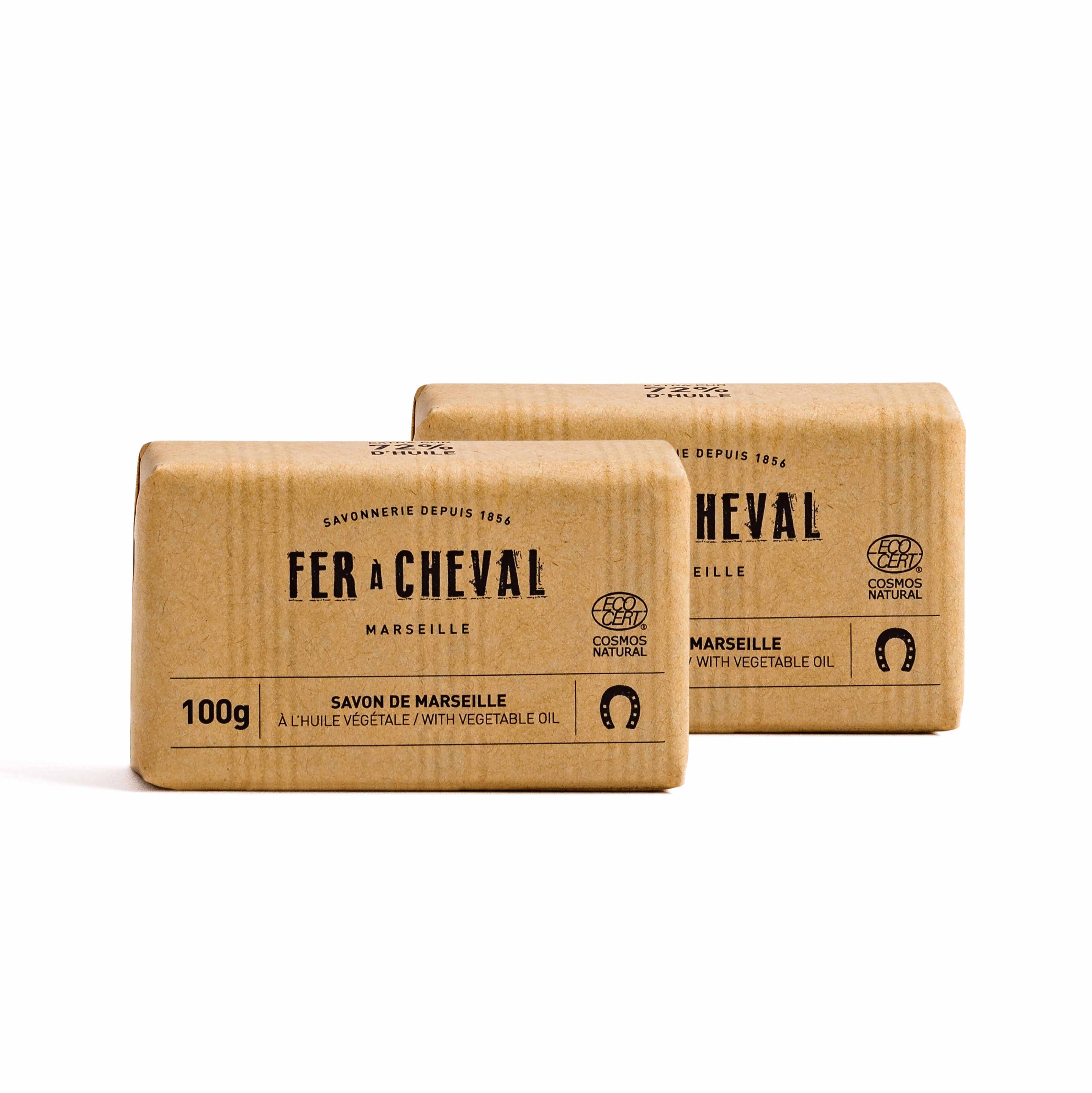 Duo  Savonnette Végétale 100g - Savonnerie Fer à Cheval
