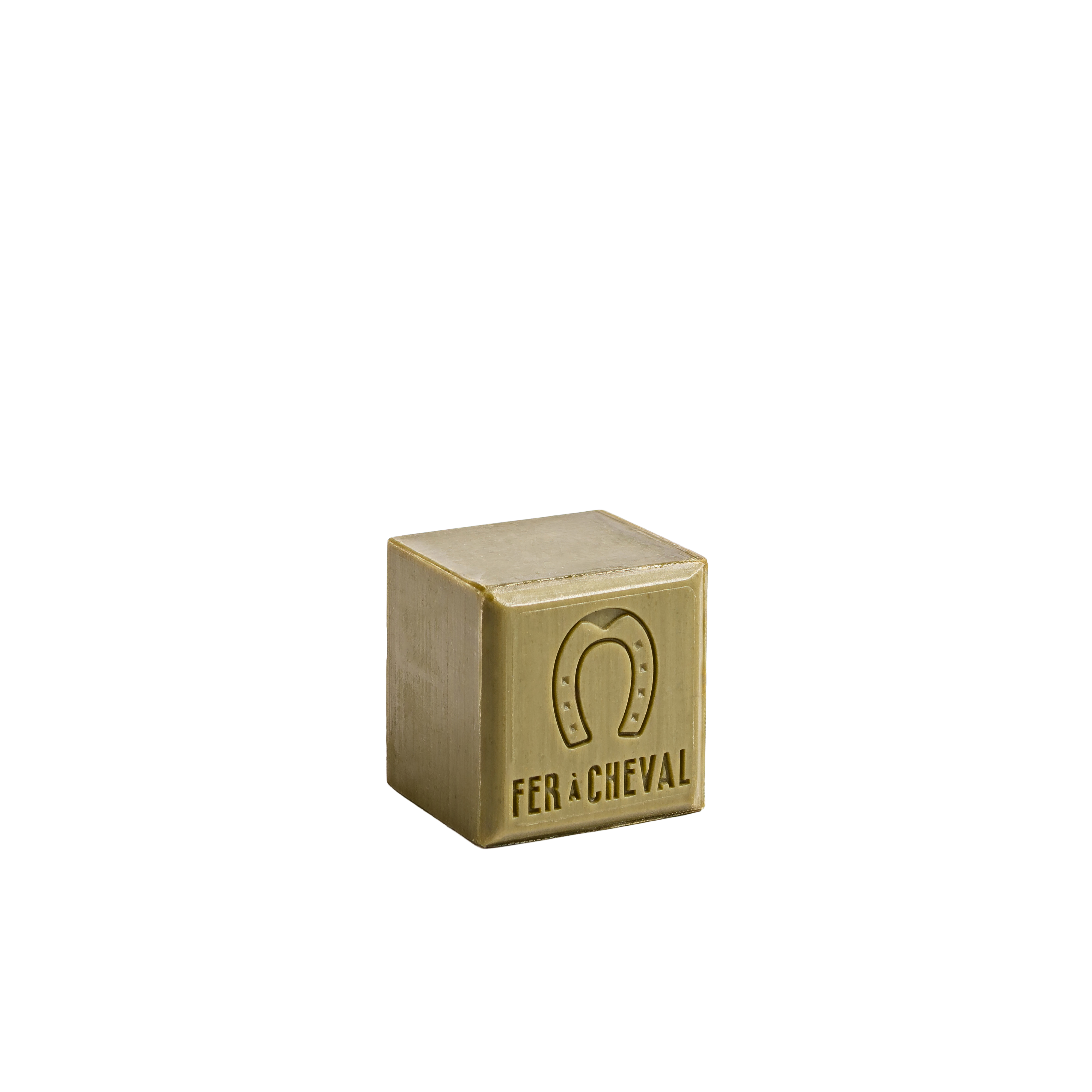 Cube Pur Olive Sans Étui 100g - Savonnerie Fer à Cheval