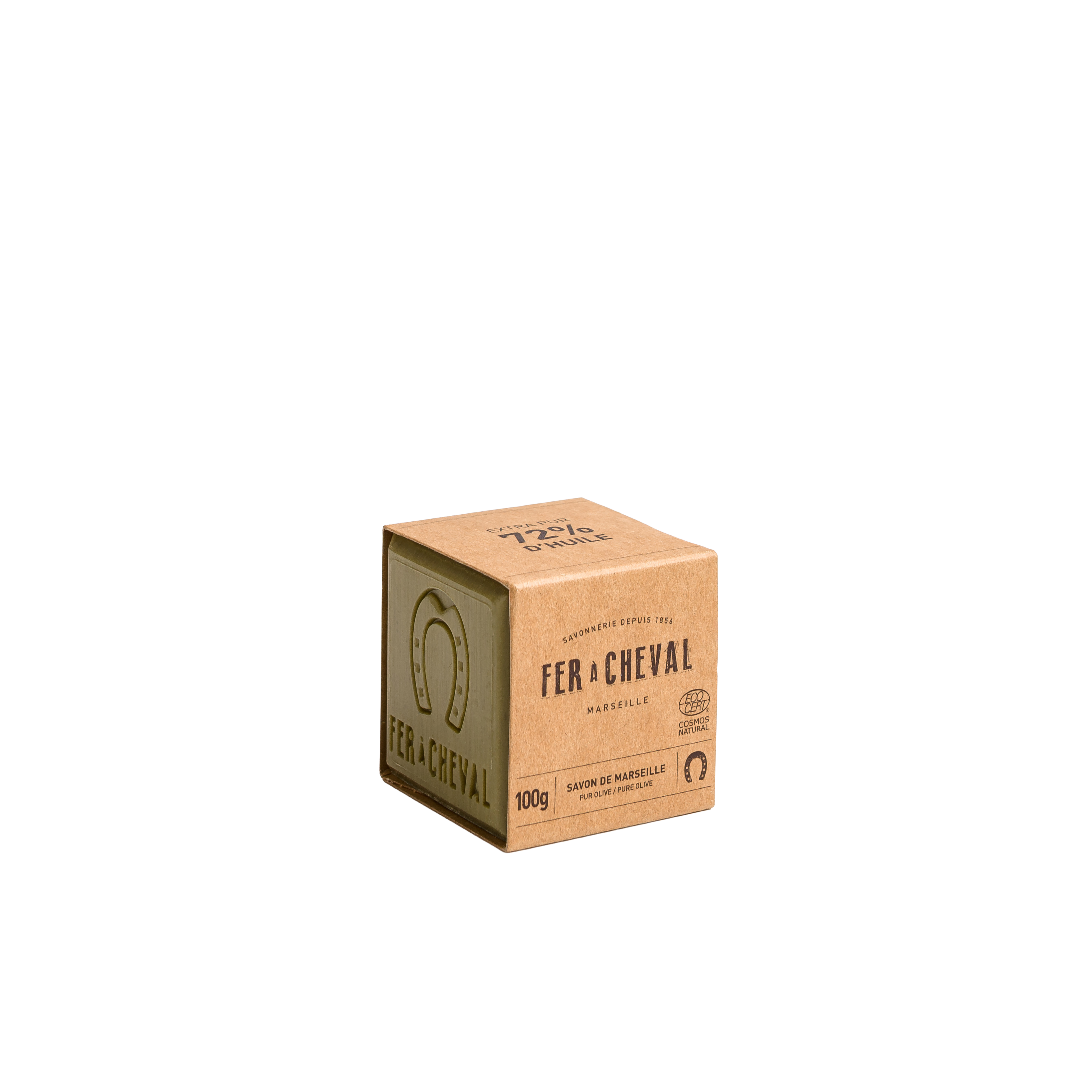 Savon de Marseille Cube Pur Olive 100g - Ambiance2 - Savonnerie Fer à Cheval