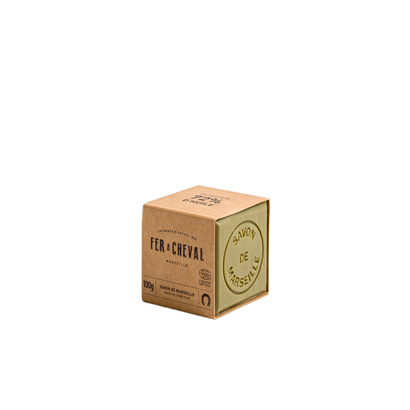 Savon de Marseille Cube Pur Olive 100g - Savonnerie Fer à Cheval