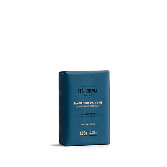 Savon Doux Parfumé Aqua Mandarine 125g - Savonnerie Fer à Cheval