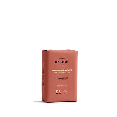 Savon Doux Parfumé Pétales de Rose 125g - Savonnerie Fer à Cheval