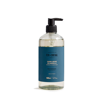 Savon Liquide de Marseille Aqua Mandarine 500ml - Savonnerie Fer à Cheval