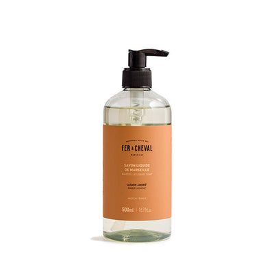 Savon Liquide de Marseille Jasmin Ambré 500ml - Savonnerie Fer à Cheval