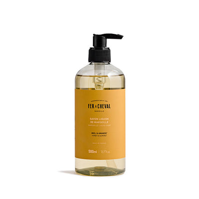 Savon Liquide de Marseille Miel & Amande 500ml - Savonnerie Fer à Cheval