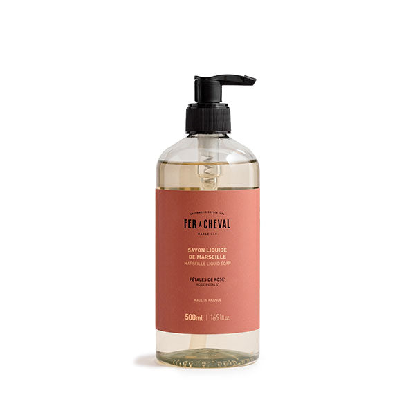 Savon Liquide de Marseille Pétales de Rose 500ml - Savonnerie Fer à Cheval
