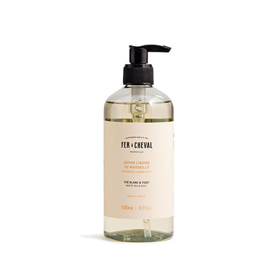 Savon Liquide de Marseille Thé Blanc & Yuzu 500ml - Savonnerie Fer à Cheval