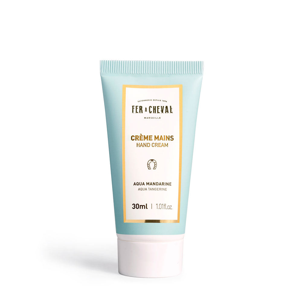Crème mains parfumée Aqua Mandarine 30ml - Savonnerie Fer à Cheval