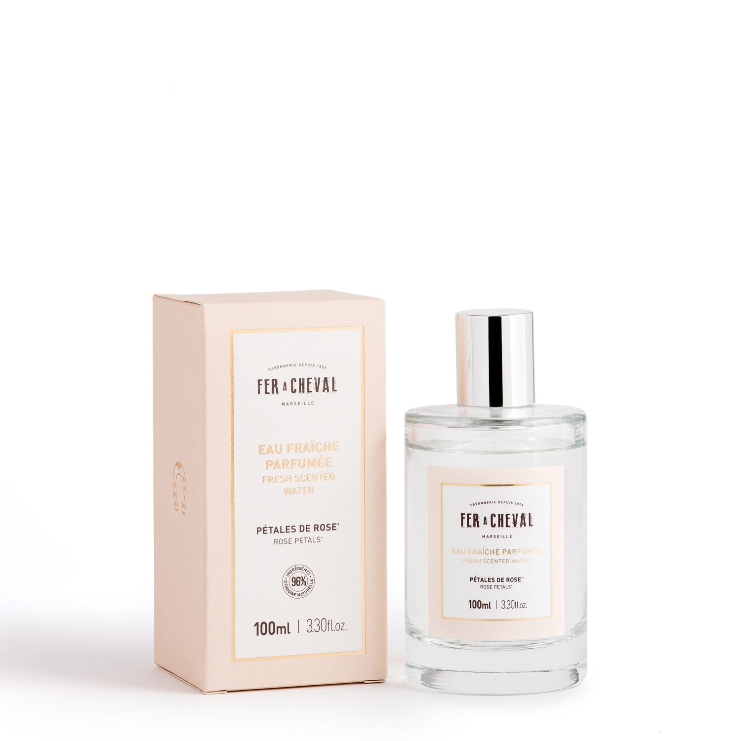 Eau Fraîche Parfumée Pétales de Rose 100ml - Savonnerie Fer à Cheval