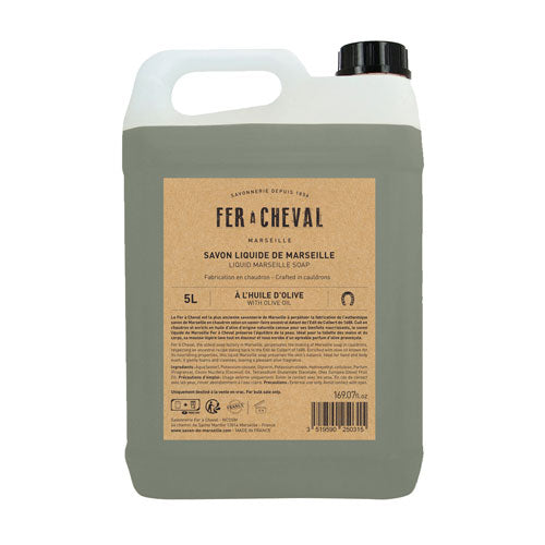 Savon Liquide de Marseille à l'Huile d'Olive 5L - Savonnerie Fer à Cheval