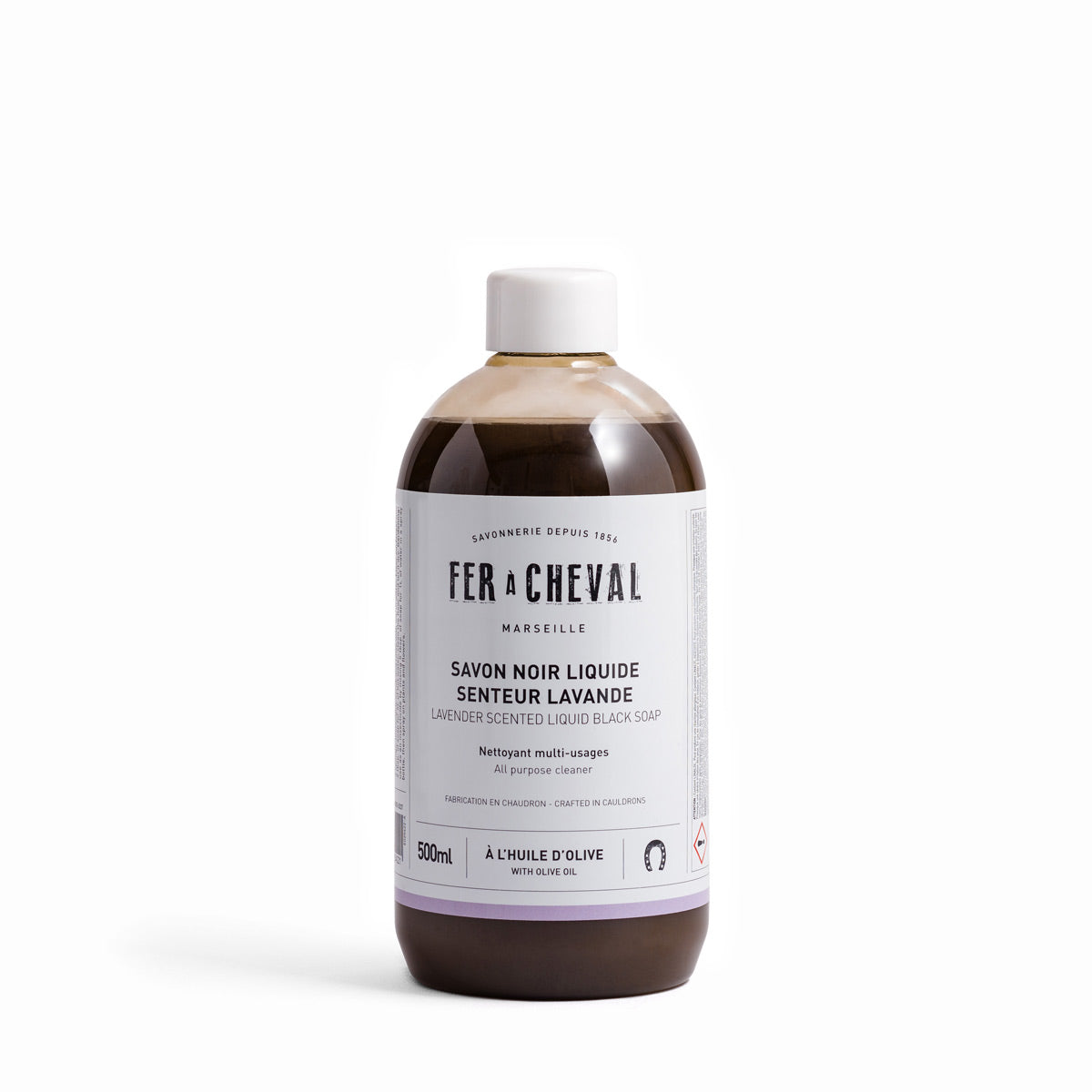 Savon Noir Liquide Senteur Lavande 500ml - Savonnerie Fer à Cheval