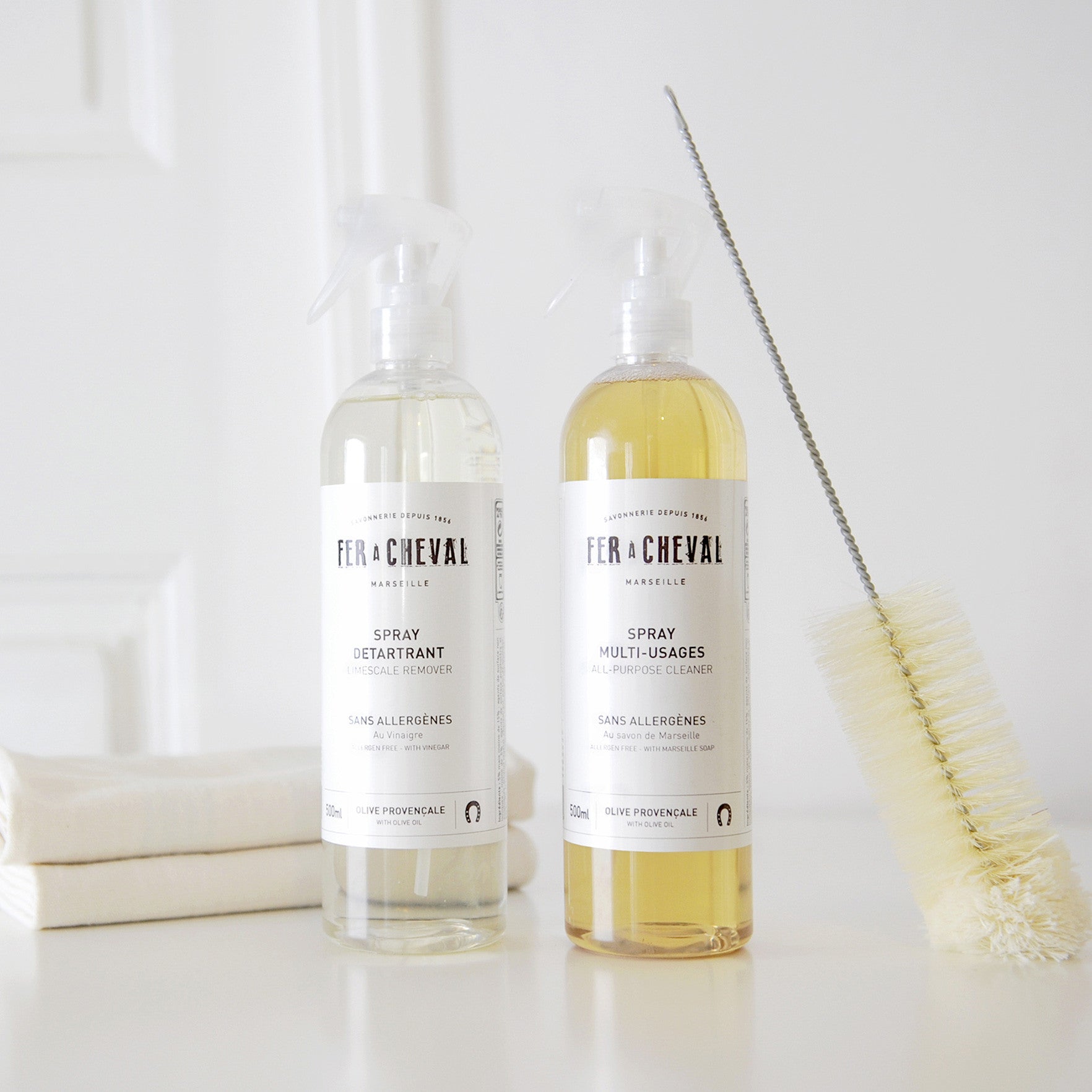 Kit Magique - Spray Détartrant + Spray Multi-Usages - Savonnerie Fer à Cheval